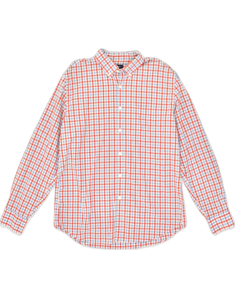 J. CREW Mens Shirt XL Red Check Cotton | Vintage J. Crew | Thrift | Second-Hand J. Crew | Used Clothing | Messina Hembry 