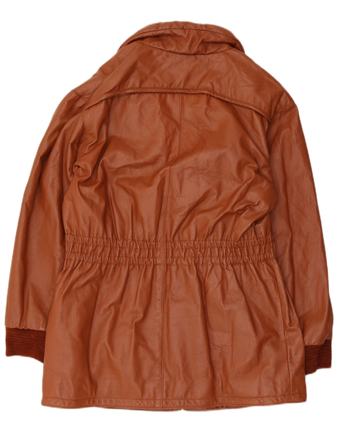 Vintage Womens Leather Jacket UK 10 Small Brown