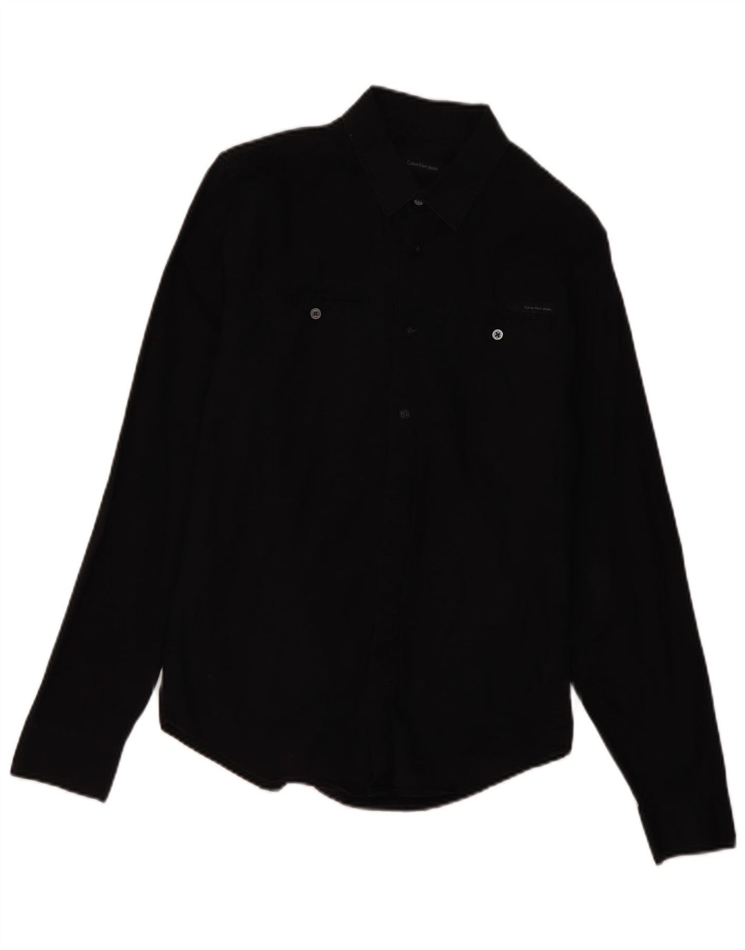 Calvin Klein Mens Shirt Medium Black Cotton