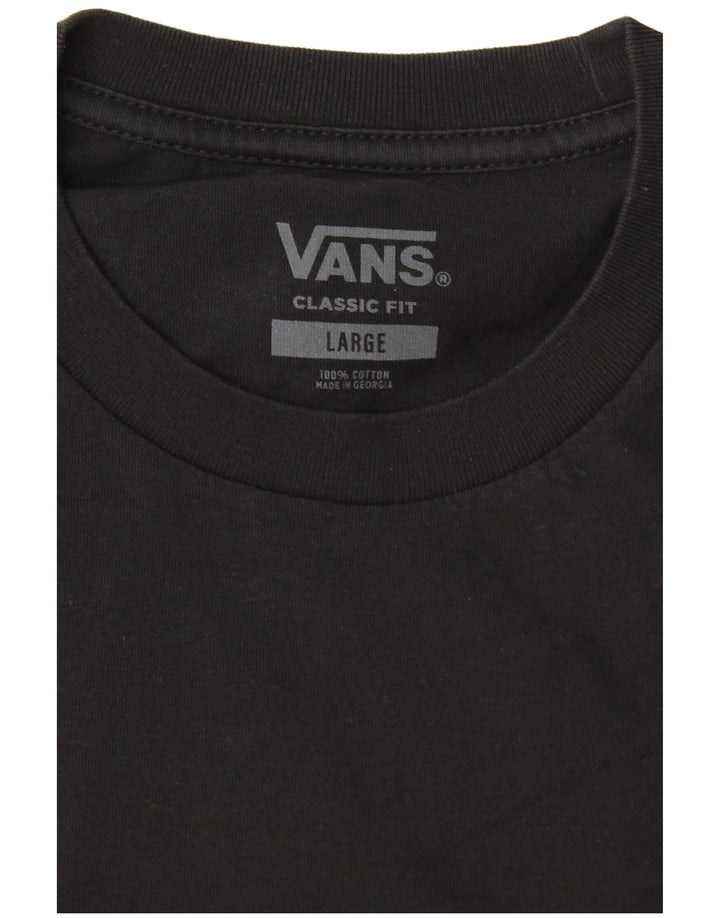 Vans Mens Classic Fit T-Shirt Top Large Black Colourblock