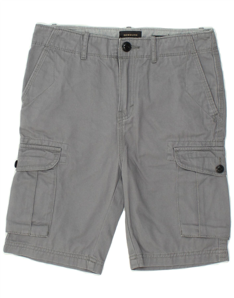 QUIKSILVER Boys Straight Fit Cargo Shorts 11-12 Years W26 Grey Cotton | Vintage Quiksilver | Thrift | Second-Hand Quiksilver | Used Clothing | Messina Hembry 