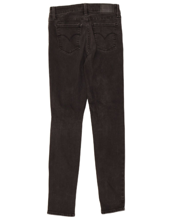 Levi's Womens 711 Distressed Skinny Jeans W27 L30 Grey Cotton