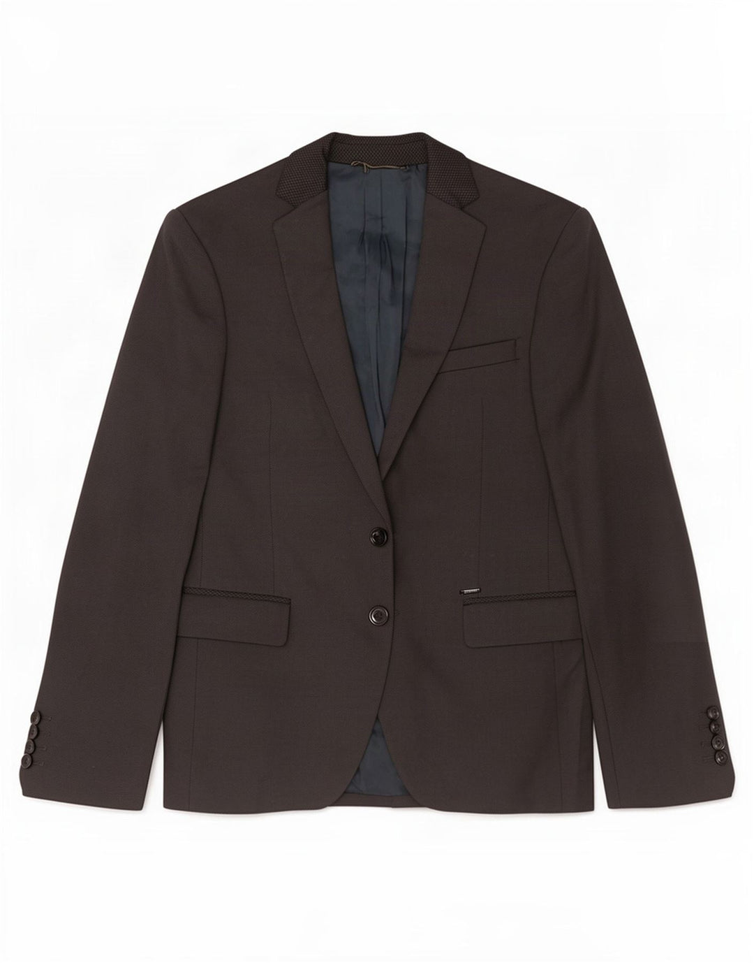 Zara Mens 2 Button Blazer Jacket EU 44 XS Grey Cotton