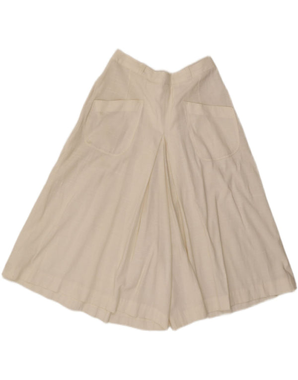 Vintage Womens Wide Leg Casual Shorts W28 Medium White