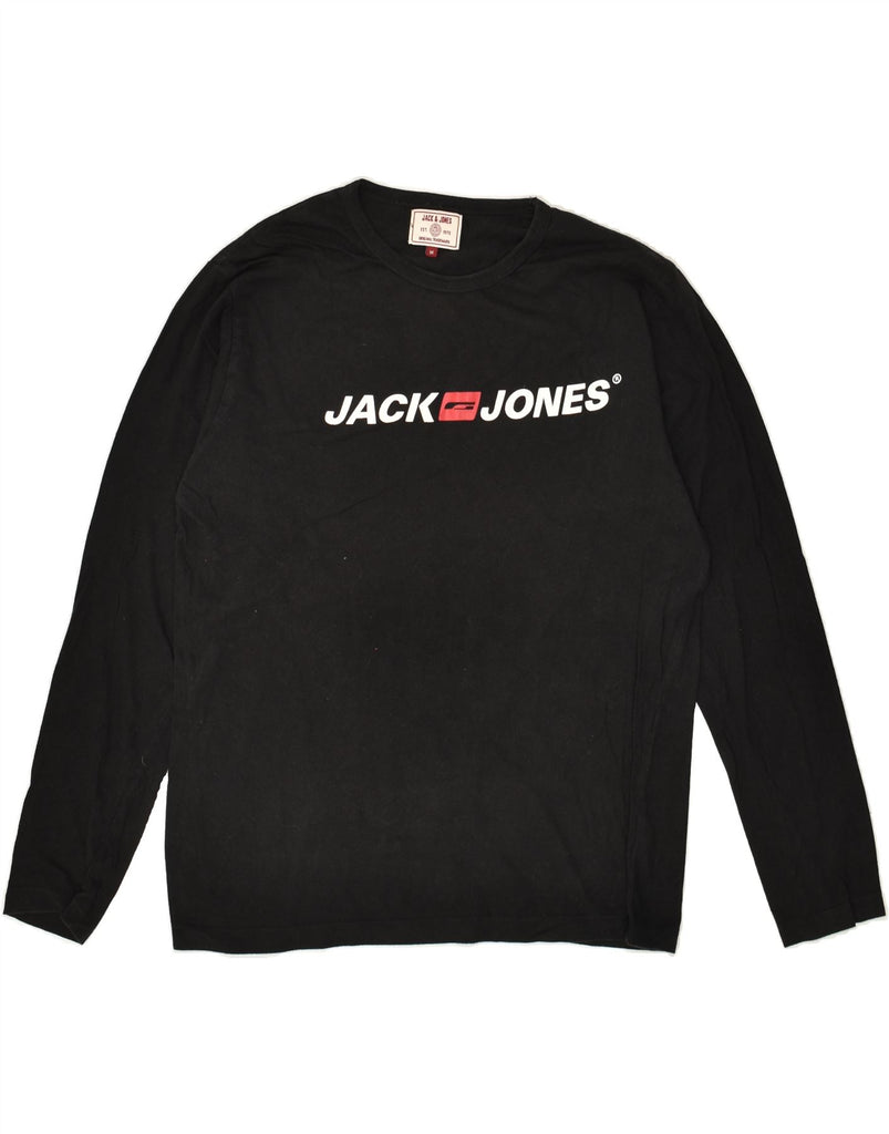 JACK & JONES Mens Graphic Top Long Sleeve Medium Black | Vintage Jack & Jones | Thrift | Second-Hand Jack & Jones | Used Clothing | Messina Hembry 