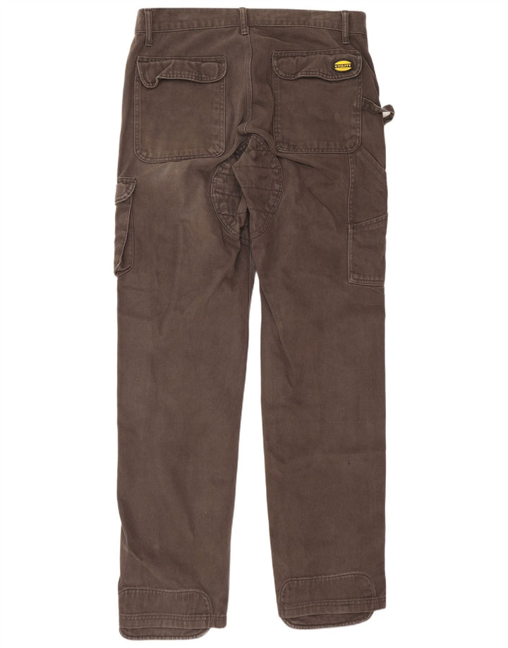 Diadora Mens Slim Cargo Trousers Large W34 L34 Grey Cotton
