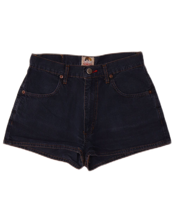 Fiorucci Womens Denim Shorts W26 Small  Navy Blue Cotton