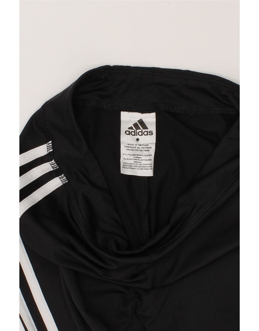 ADIDAS Girls Leggings 13-14 Years Large  Black Polyester Vintage Adidas and Second-Hand Adidas from Messina Hembry 