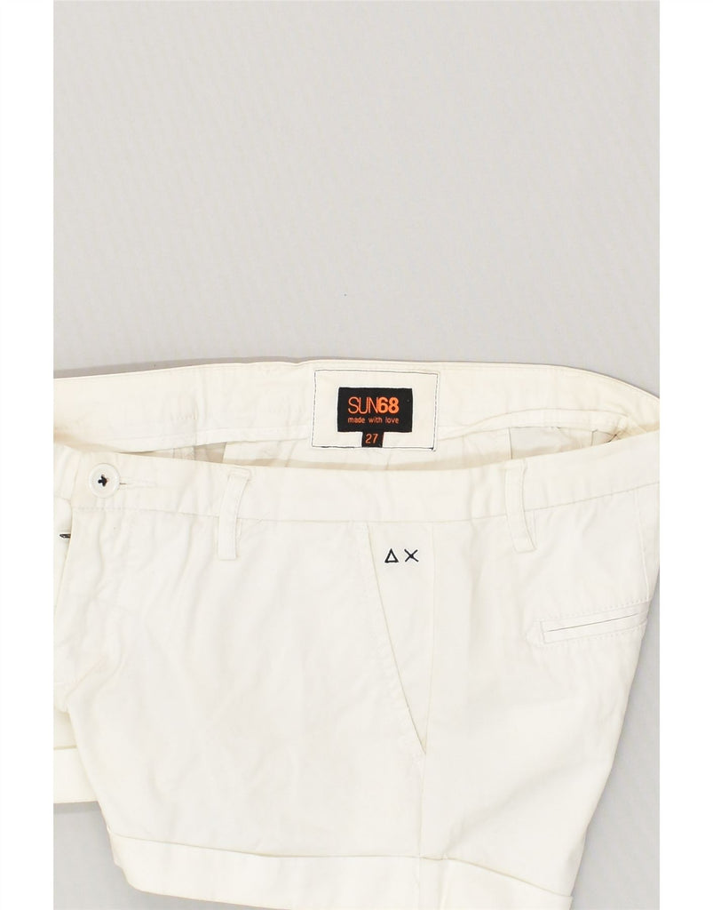 SUN68 Womens Chino Shorts W27 Small  White Cotton | Vintage Sun68 | Thrift | Second-Hand Sun68 | Used Clothing | Messina Hembry 