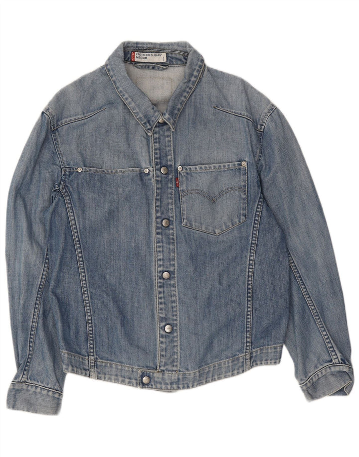 Levi's Womens Engineered Denim Jacket UK 14 Medium Blue Cotton