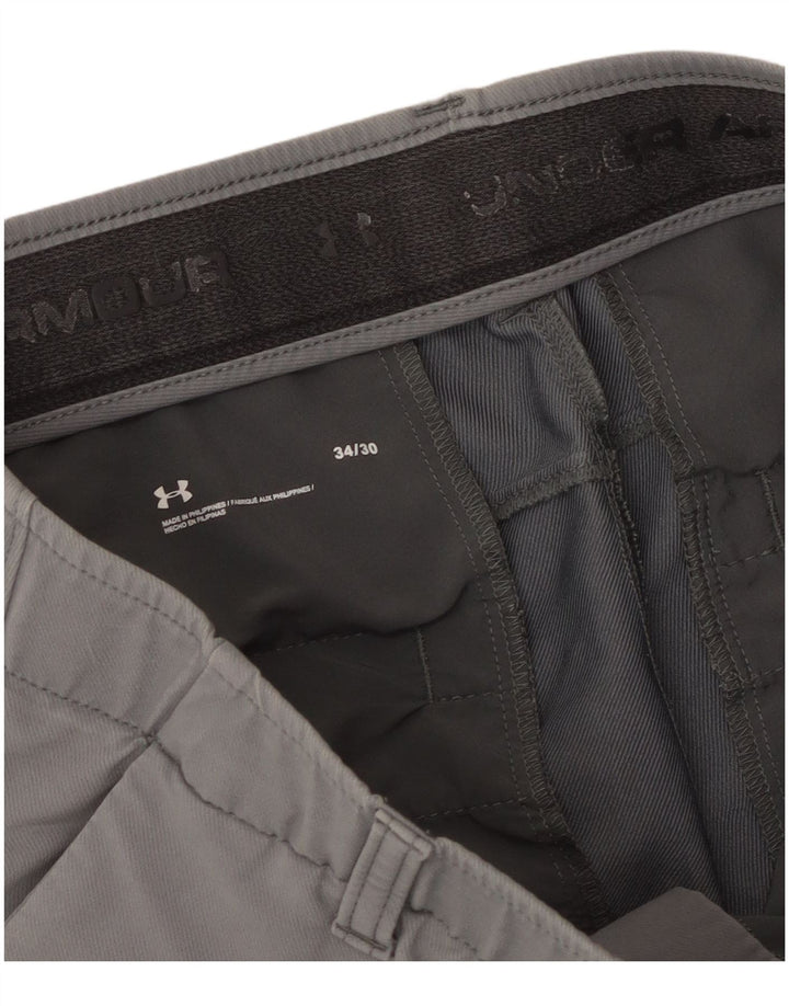 Under Armour Mens Straight Chino Trousers W34 L30 Grey