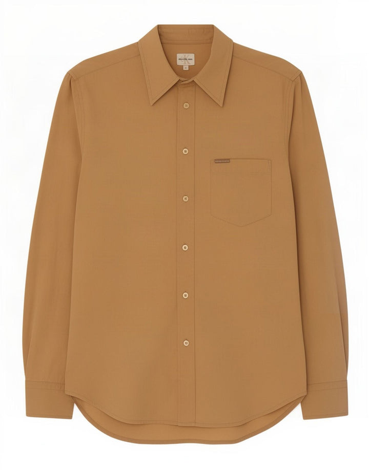 Calvin Klein Jeans Mens Shirt Medium Beige Cotton