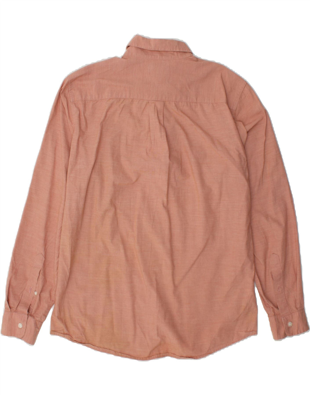 EDDIE BAUER Mens Classic Fit Shirt Medium Orange Pinstripe Cotton Vintage Eddie Bauer and Second-Hand Eddie Bauer from Messina Hembry 