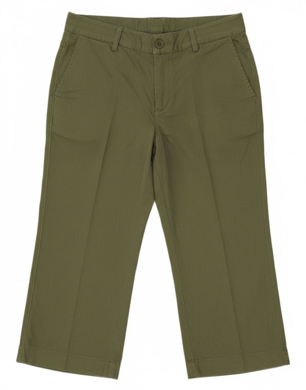 Fila Womens Capri Trousers UK 16 Large W36 L16 Khaki Cotton