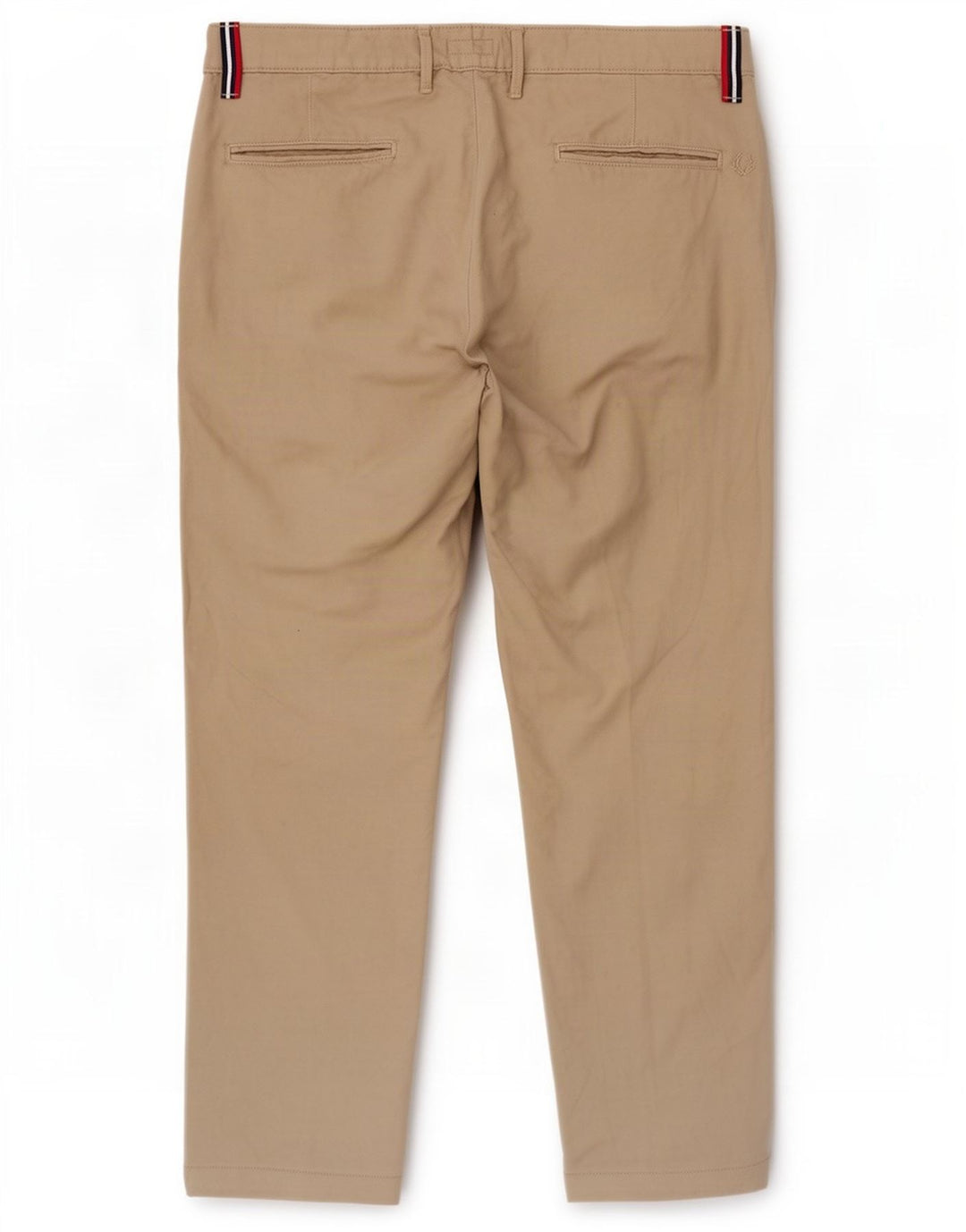 Fred Perry Womens Cropped Trousers W31 L25 Beige Cotton