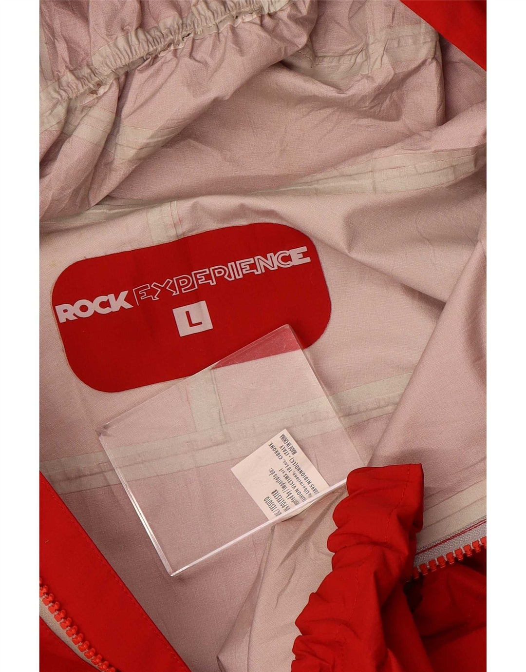 Rock Experience Mens Hooded Rain Jacket UK 40 Large Red Colourblock