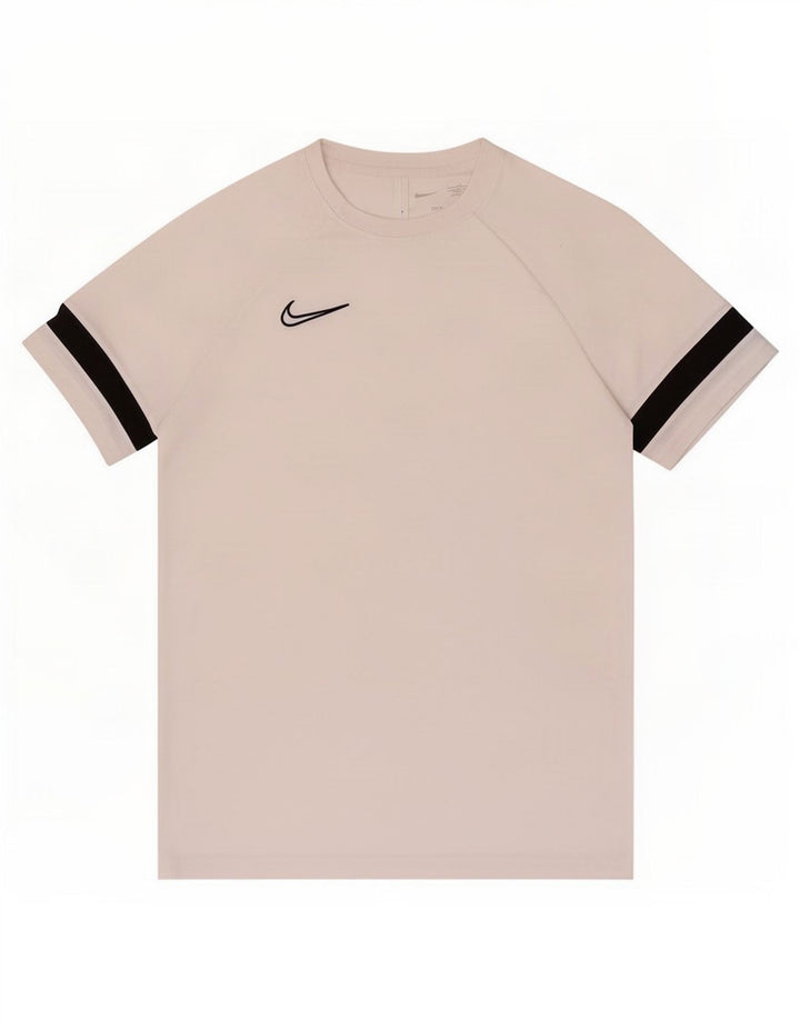Nike Mens Dri Fit T-Shirt Top Large White Colourblock Polyester