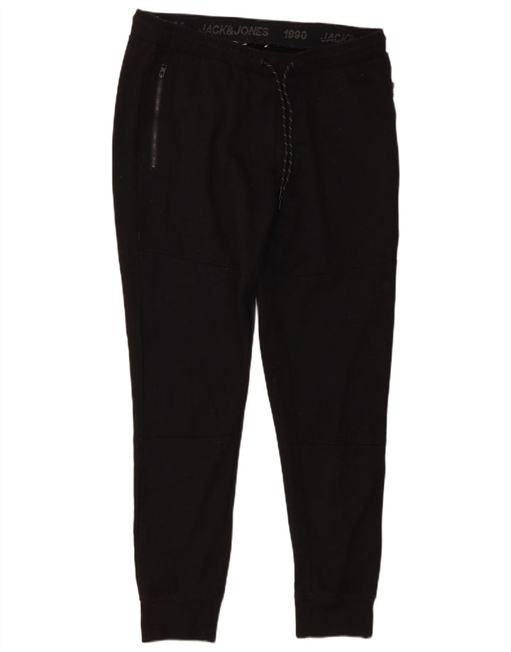 Jack & Jones Mens Tracksuit Trousers Joggers Large  Black Polyester