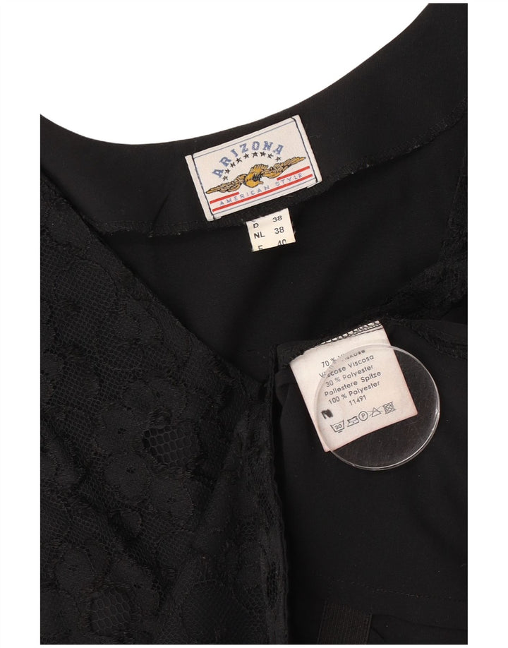 Arizona Womens Waistcoat EU 38 Medium Black Floral Viscose
