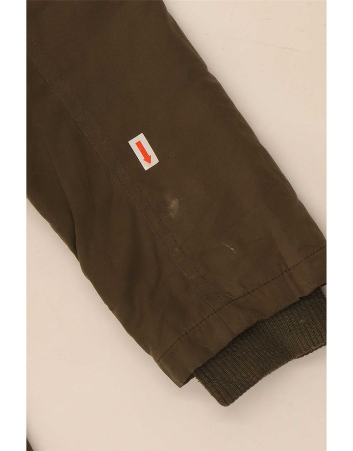 Oasis Womens Hooded Oversized Parka Jacket UK 6 XS Khaki Polyester