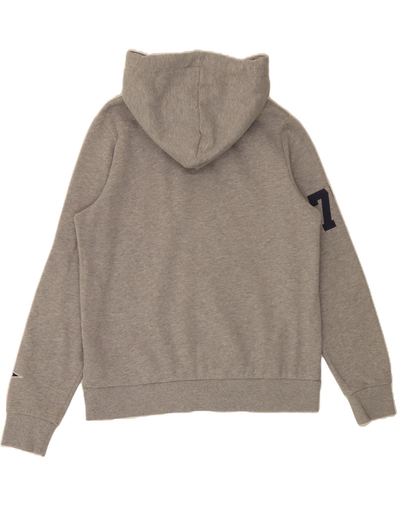 SUPERDRY Womens Graphic Hoodie Jumper UK 16 Large Grey Cotton Vintage Superdry and Second-Hand Superdry from Messina Hembry 