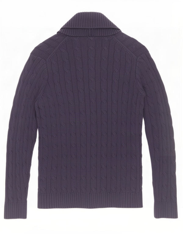 Ralph Lauren Girls Open Cardigan Sweater 15-16 Years XL Navy Blue Cotton