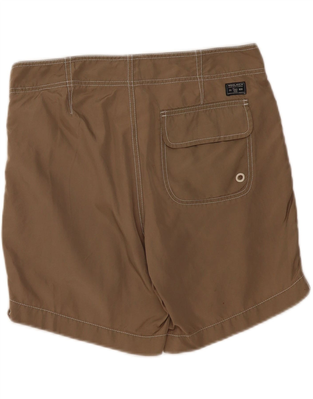 Woolrich Mens Swimming Shorts Medium  Brown Polyester