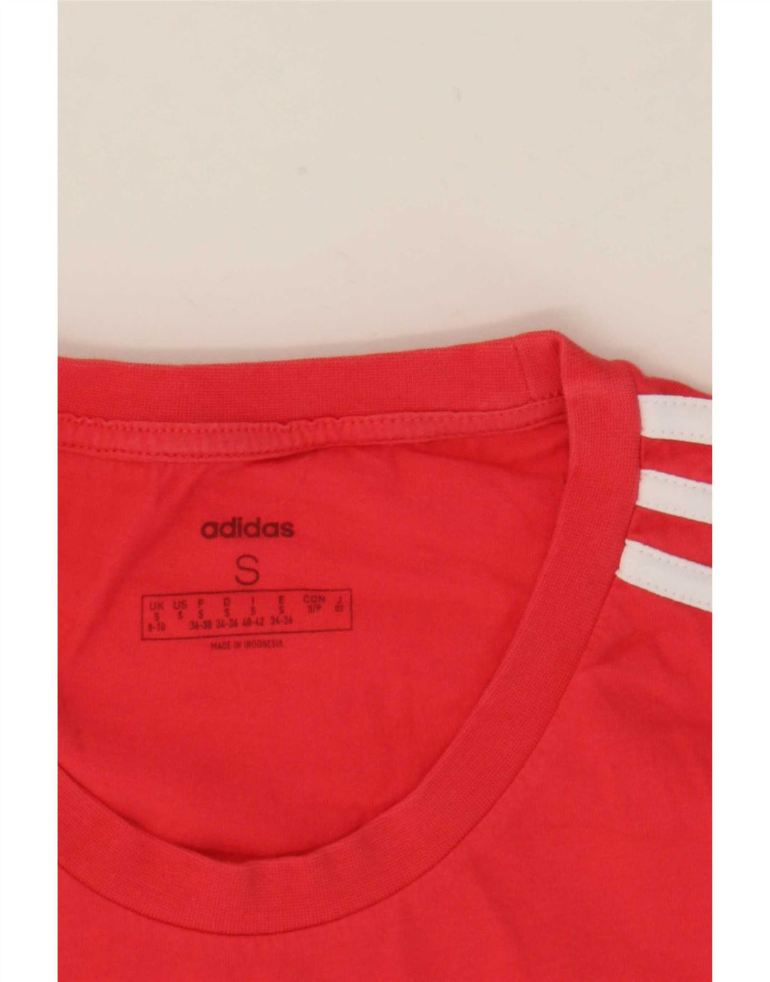 Adidas Womens T-Shirt Top UK 8/10 Small Red