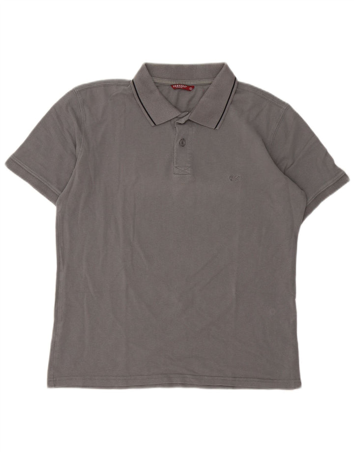 Carrera Mens Regular Fit Polo Shirt Medium Grey Cotton