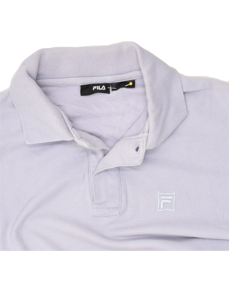 FILA Mens Polo Shirt Medium Blue Cotton | Vintage Fila | Thrift | Second-Hand Fila | Used Clothing | Messina Hembry 