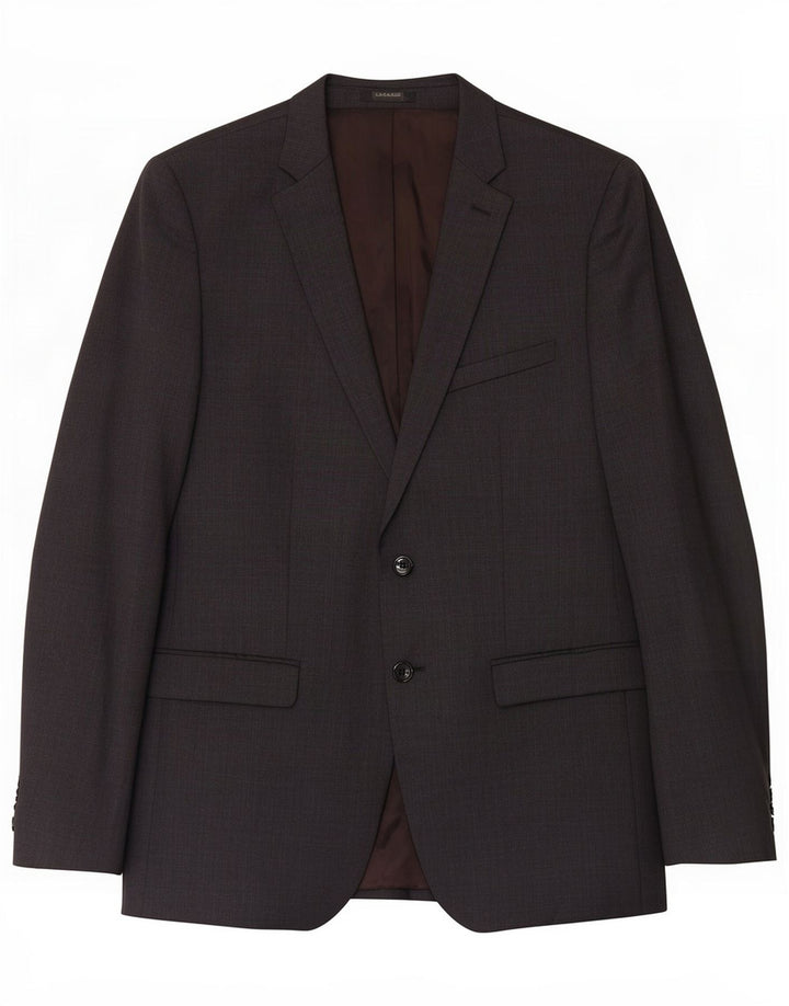 Zara Mens 2 Button Blazer Jacket EU 52 Large Grey Wool