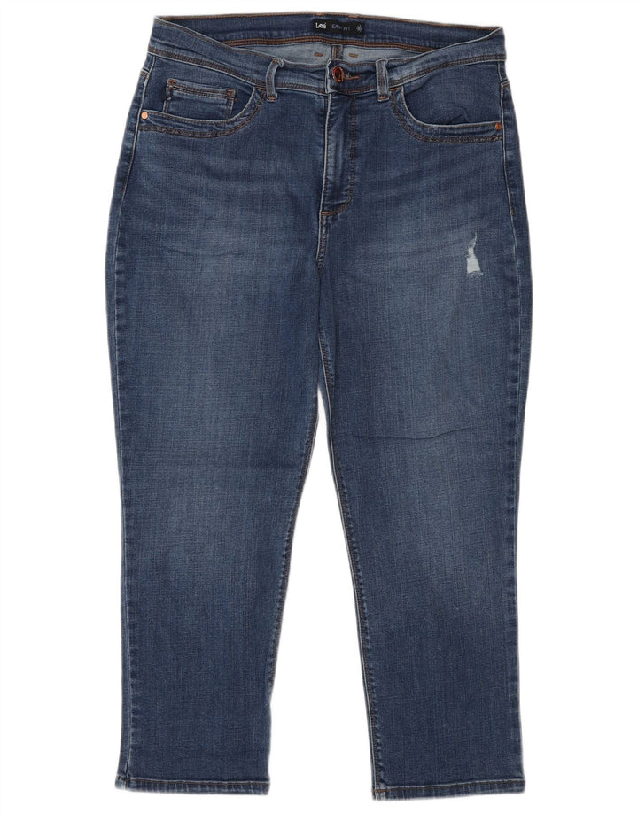 Lee Womens Capri Jeans US 10 Large W30 L23 Blue Cotton