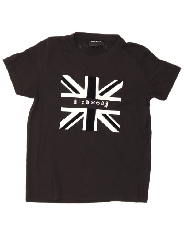 Richmond Boys Graphic T-Shirt Top 13-14 Years Black Cotton