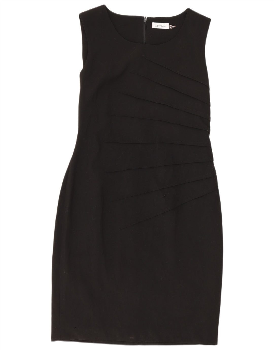 CALVIN KLEIN Womens Sleeveless Sheath Dress US 8 Medium Black Polyester