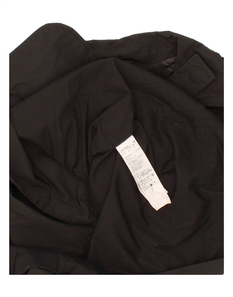 SISLEY Womens Double Breasted Trench Coat IT 46 Large Black Polyester Vintage Sisley and Second-Hand Sisley from Messina Hembry 