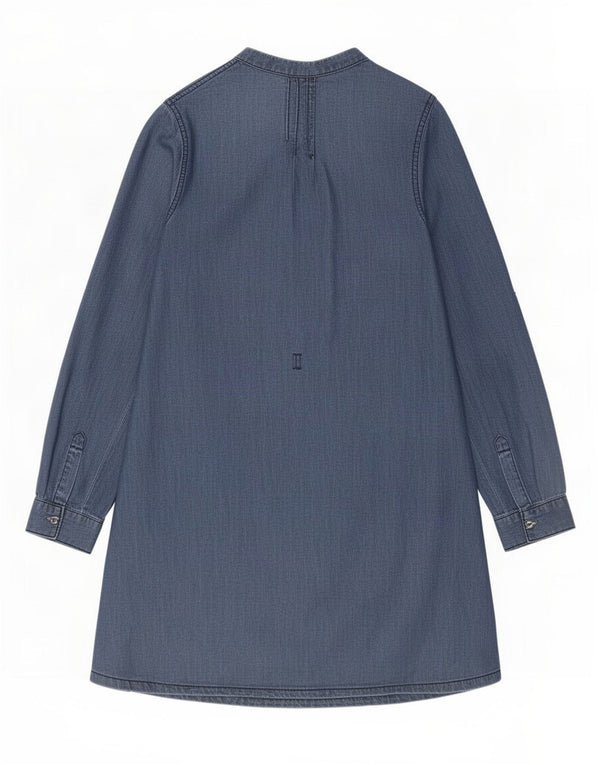 Zara Girls Long Sleeve Denim Shirt 13-14 Years Blue Cotton
