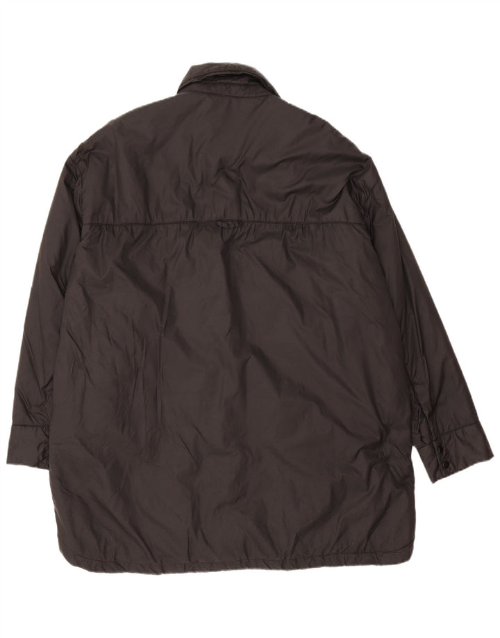 Zara Womens Windbreaker Coat UK 14 Medium Black Polyester