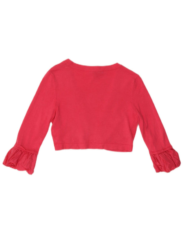 Coast Womens 3/4 Sleeve Bolero Cardigan Sweater UK 12 Medium Pink Viscose