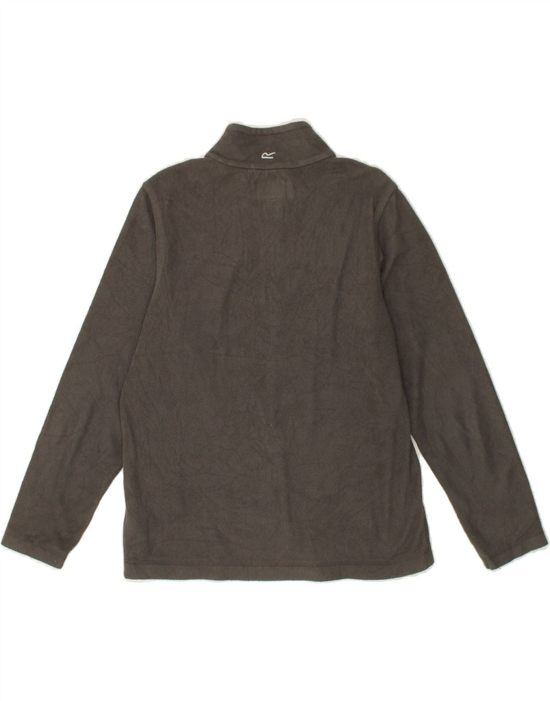 REGATTA Boys Zip Neck Fleece Jumper 11-12 Years Grey Polyester | Vintage Regatta | Thrift | Second-Hand Regatta | Used Clothing | Messina Hembry 