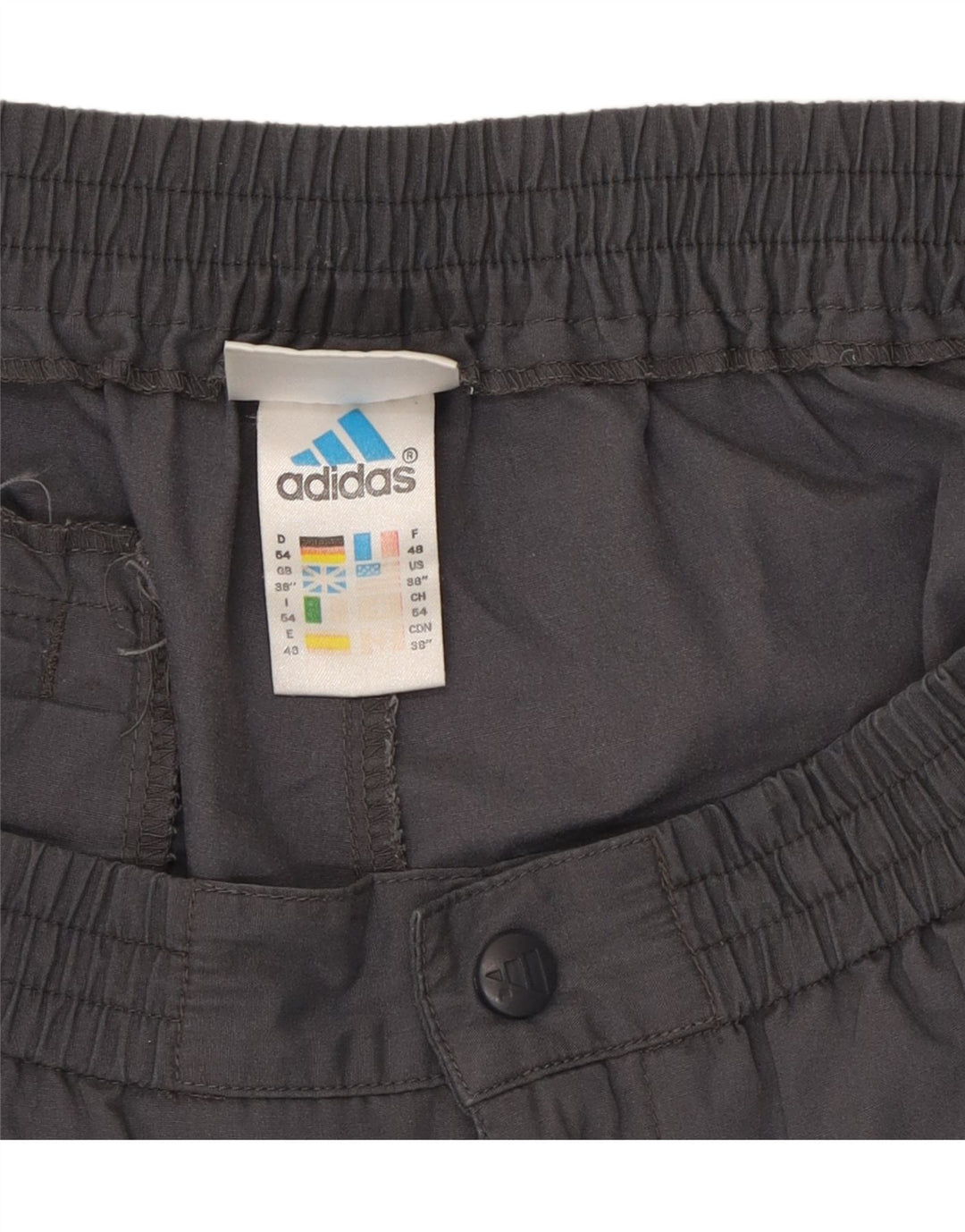 ADIDAS Mens Sport Shorts W38 XL Grey Polyester Vintage Adidas and Second-Hand Adidas from Messina Hembry 