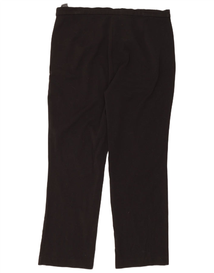 Marks & Spencer Womens Casual Trousers UK 14 Large W34 L30 Black Polyester