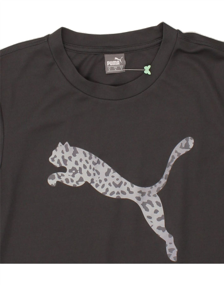 PUMA Womens Graphic T-Shirt Top UK 14 Medium Grey Vintage Puma and Second-Hand Puma from Messina Hembry 