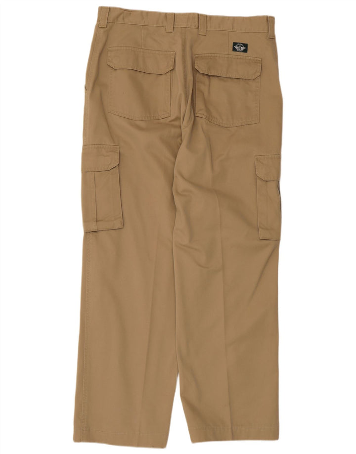Dockers Mens Khakis Straight Cargo Trousers W36 L29 Beige Cotton