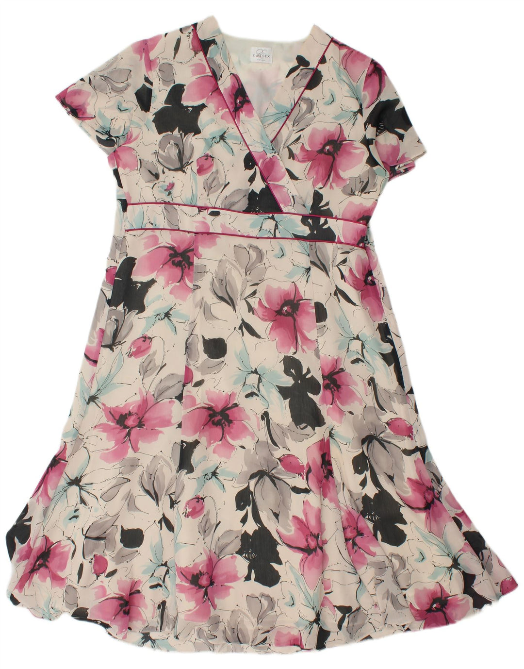 Eastex Womens A-Line Dress UK 14 Large Multicoloured Floral Polyester