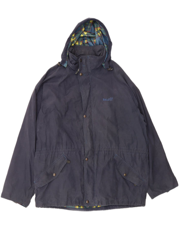 Bailo Mens Hooded Windbreaker Jacket IT 56 3XL Navy Blue
