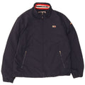 Napapijri Mens Bomber Jacket UK 44 2XL Navy Blue