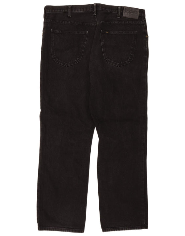 Lee Mens Brooklyn Straight Jeans W40 L32 Black Cotton