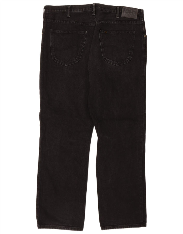 Lee Mens Brooklyn Straight Jeans W40 L32 Black Cotton