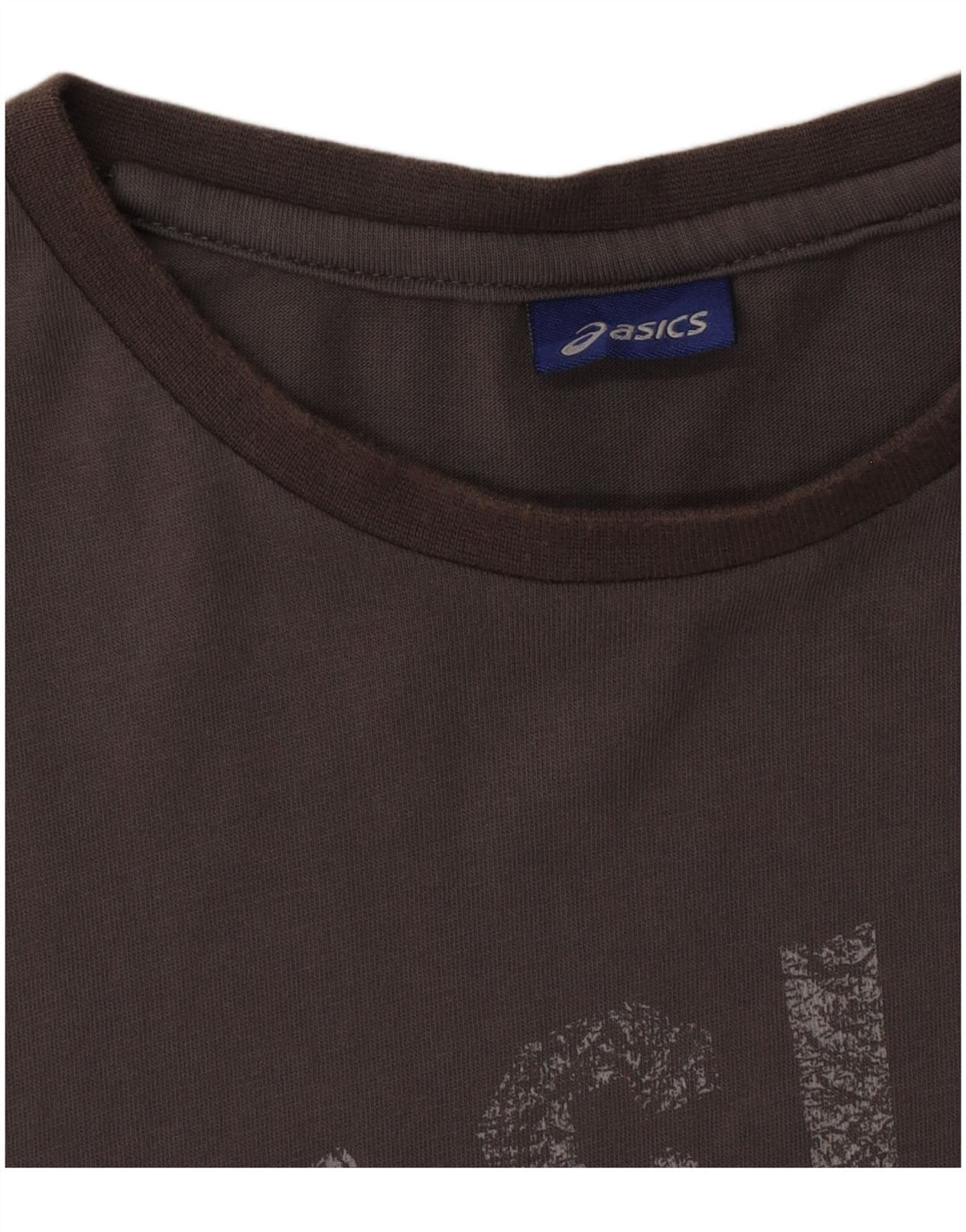 ASICS Mens Originals Graphic Top Long Sleeve Medium Grey Cotton