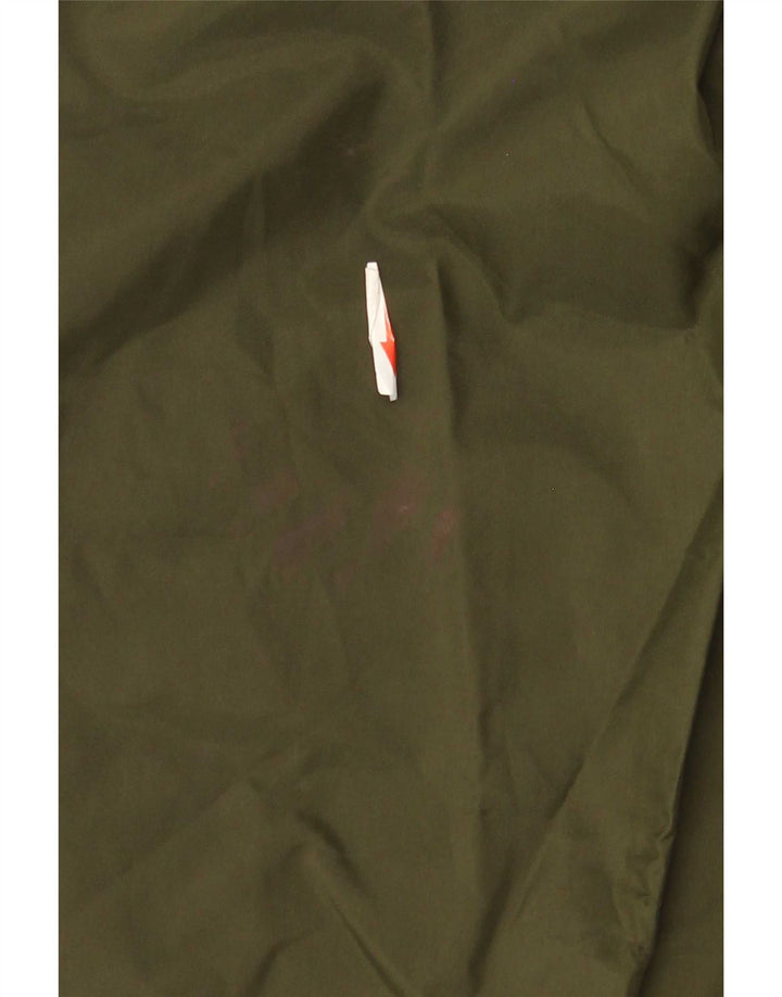 Vintage Mens Hooded Rain Jacket IT 50 Large Khaki Nylon